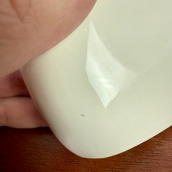 Arabia Finland VTG MCM 2 Salt Shakers Large Small Modern Tooth Shaped Dining - Picture 4 of 7